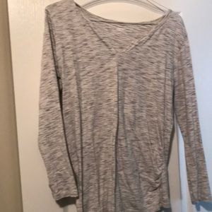 Old navy black white maternity long sleeve shirt